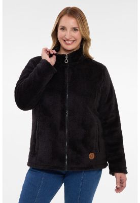 Chaqueta Mujer Polar Casual Reversible Negro