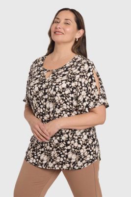 Imagen 2 del producto Blusa Mujer Estampada Negro