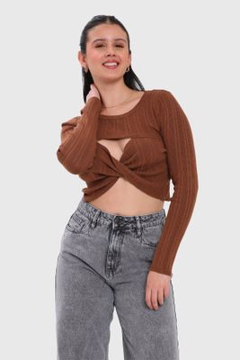 Sweater Mujer Café