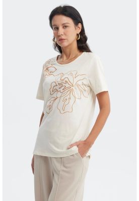 Imagen 2 del producto Polera Mujer Print Posicional Crema - ll