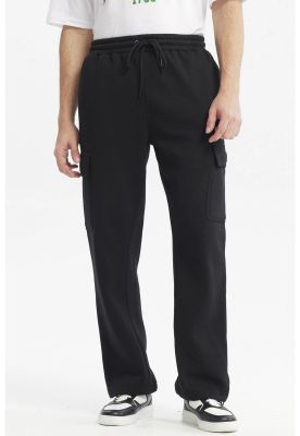 Imagen 1 del producto Pantalón Buzo Hombre Cargo Ajustable Negro