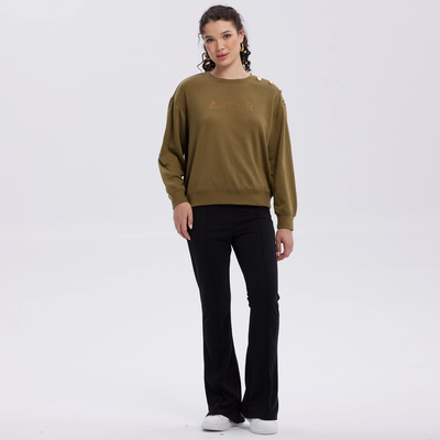 Polerón Mujer Print Posicional Verde Militar