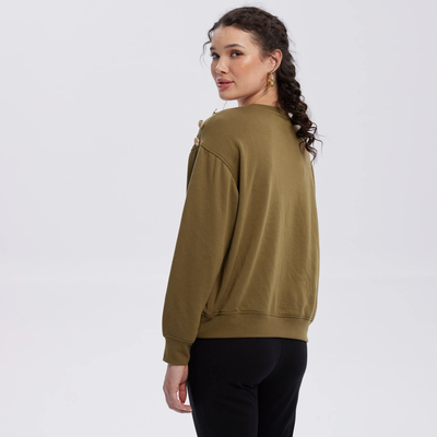 Imagen 2 del producto Polerón Mujer Print Posicional Verde Militar