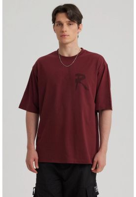 Imagen 1 del producto Polera Hombre Oversize Burdeo
