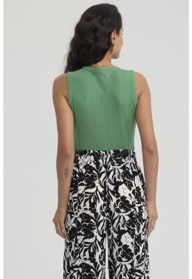 Imagen 2 del producto Polera Mujer Botones Pata Lisa Turquesa