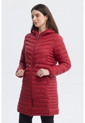 Imagen 2 del producto Parka Mujer Larga Básica Rojo Oscuro