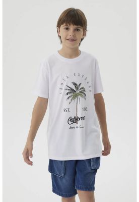 Polera Niño Básica Estampada Blanco - lV