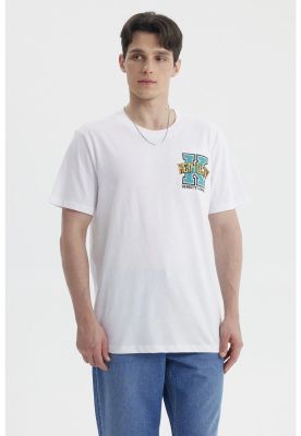 Imagen 2 del producto Polera Hombre Oversize Bordado Blanco