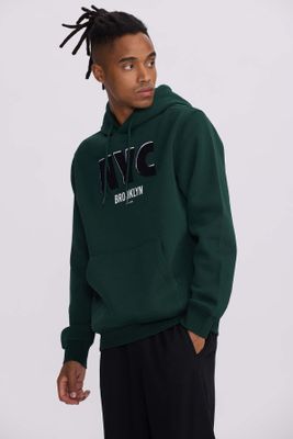 Imagen 2 del producto Polerón Hombre Hoodie Print Verde Oscuro