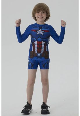 Imagen 2 del producto Short De Baño Niño Capitán América Azul