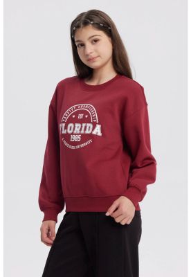 Imagen 2 del producto Polerón Niña Básico Print Burdeo