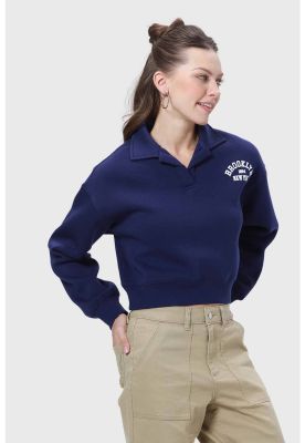 Imagen 2 del producto Polerón Mujer Crop Azul