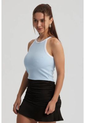 Imagen 2 del producto Polera Mujer Cuello Halter Celeste Claro