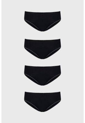 Imagen 1 del producto Calzón Mujer Pack4 Bikini Liso Negro