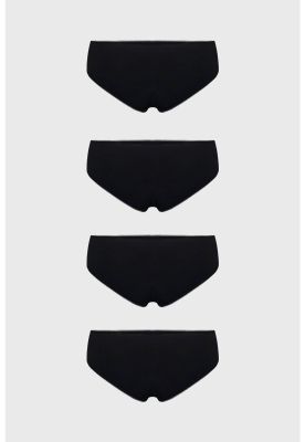 Imagen 2 del producto Calzón Mujer Pack4 Bikini Liso Negro