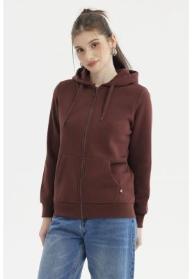 Imagen 2 del producto Polerón Mujer Abierto Hodie Café