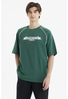 Imagen 1 del producto Polera Hombre Oversize Print Verde