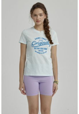 Imagen 1 del producto Polera Niña Básica Estampada Celeste- ll