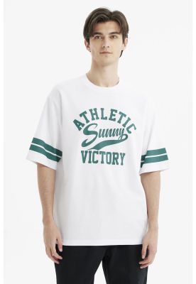 Imagen 1 del producto Polera Hombre Oversize Print Blanco- lll