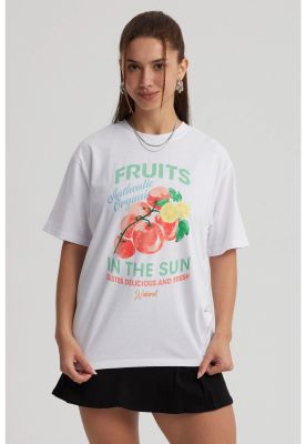 Polera Mujer Oversize Recogido Blanco