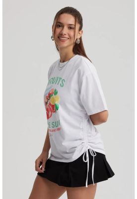 Imagen 2 del producto Polera Mujer Oversize Recogido Blanco