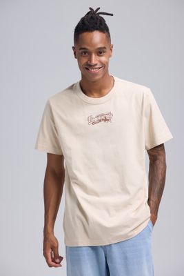 Polera Hombre Print Western Beige