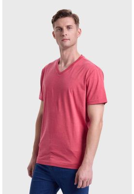 Imagen 2 del producto Polera Hombre Cuello V Básica Coral