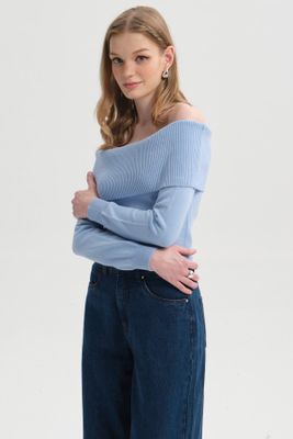 Imagen 2 del producto Sweater Mujer Bardot Celeste