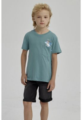 Imagen 1 del producto Polera Niño Bolsillo Print Verde