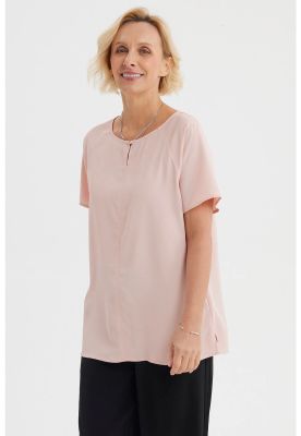 Imagen 2 del producto Blusa Mujer Escote Con Botón Rosado