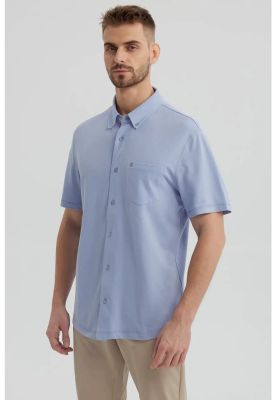 Imagen 2 del producto Camisa Hombre Piqué Con Bolsillo Celeste