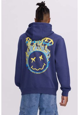 Imagen 2 del producto Polerón Hombre Print Smile Night Azul Oscuro