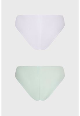 Imagen 2 del producto Calzón Mujer Bipack Bikini Detalle Mesh Menta