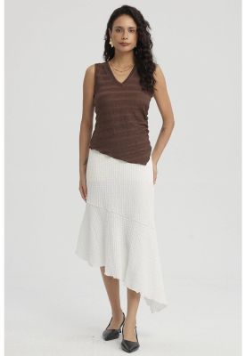 Polera Mujer Recogido Café Oscuro