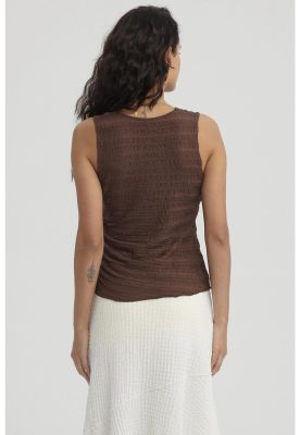 Imagen 2 del producto Polera Mujer Recogido Café Oscuro