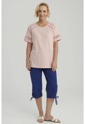 Polera Mujer Detalle Macramé Verde Claro