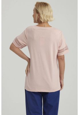 Imagen 2 del producto Polera Mujer Detalle Macramé Verde Claro