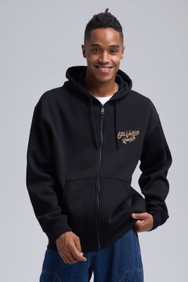 Imagen 2 del producto Polerón Hombre Full Zipper Doble Negro