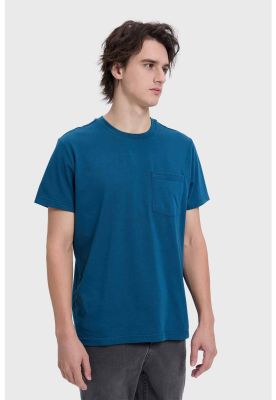 Imagen 2 del producto Polera Hombre Con Bolsillo Azul