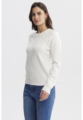 Imagen 2 del producto Sweater Mujer Cuello Strass Crudo