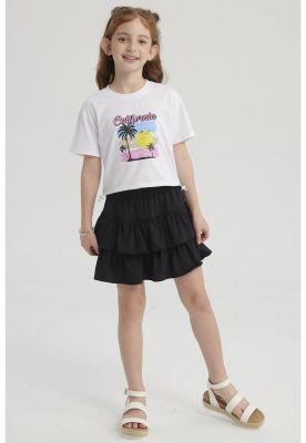 Imagen 2 del producto Polera Niña Ajustador Costado Blanco