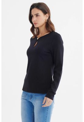 Imagen 2 del producto Polera Mujer Ajustado Negro - Vll