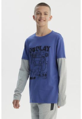 Imagen 2 del producto Polera Niño Básica Print Azul Claro - ll