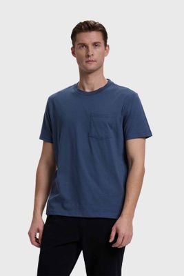 Imagen 1 del producto Polera Hombre Básica Con Bolsillo Azul