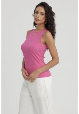 Imagen 2 del producto Polera Mujer Rib Lisa Fucsia - ll