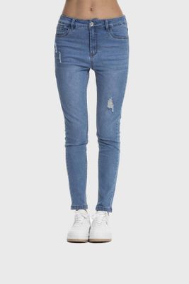 Jeans Mujer Super Skinny Lia Azul Claro Fashion's Park