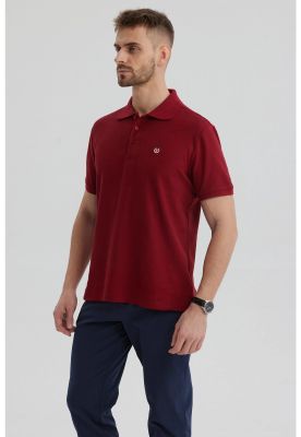 Imagen 2 del producto Polera Hombre Pique Básica Lisa Burdeo V