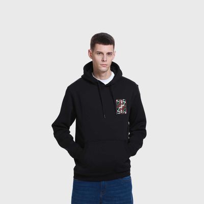 Imagen 2 del producto Polerón Hombre Hoodie Print Negro II Fashion's Park