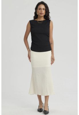 Polera Mujer Recogido Abertura Negro