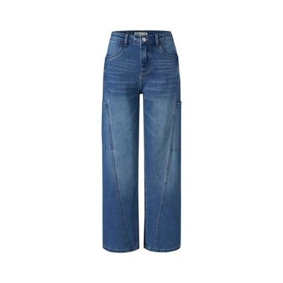 Jeans Niña Moda Wide Leg Azul Claro